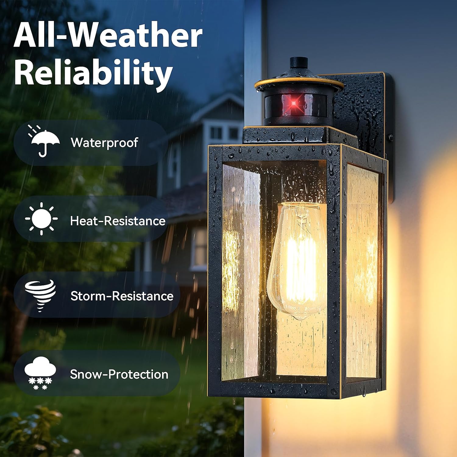 BesLowe 2-Pack 11.75" Outdoor Wall Lights - Gallery 13