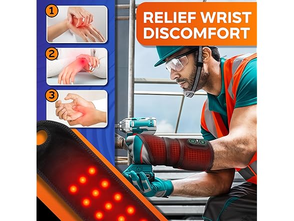 Cordless Red Light Wrist Heating Brace