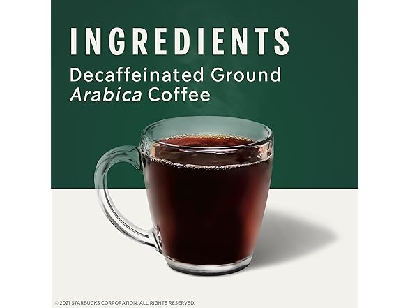 Starbucks Ground Coffee, Dark Roast, Decaf, 1 Bag