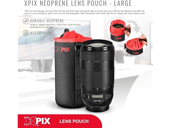 XPIX Large Neoprene Pouch Bag for DSLR