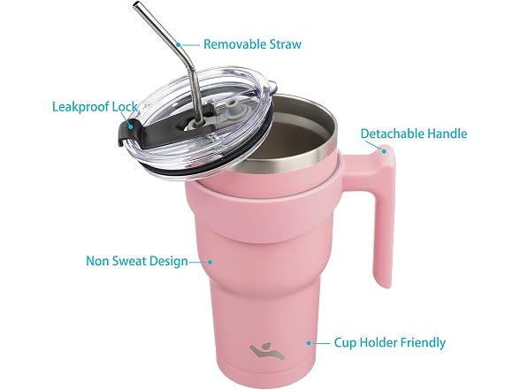 Konokyo 30 oz Tumbler Light Pink