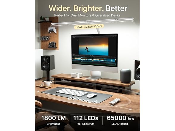 ONEMIX LED Desk Lamp with Clamp