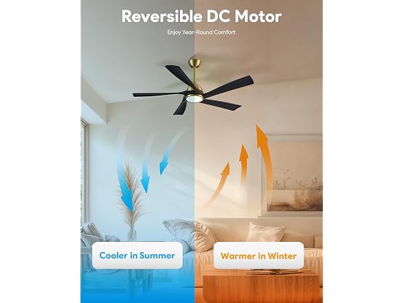 VONLUCE 52in Wood Ceiling Fan Patio