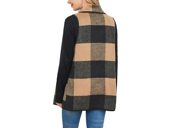 Yacun Women (XL) Fannel Sleeveless Cardigan Vest