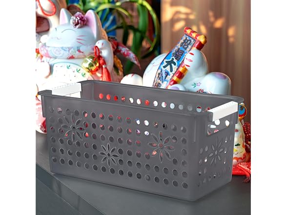 Cetomo Plastic Storage Box Clear Black, 6 Pack