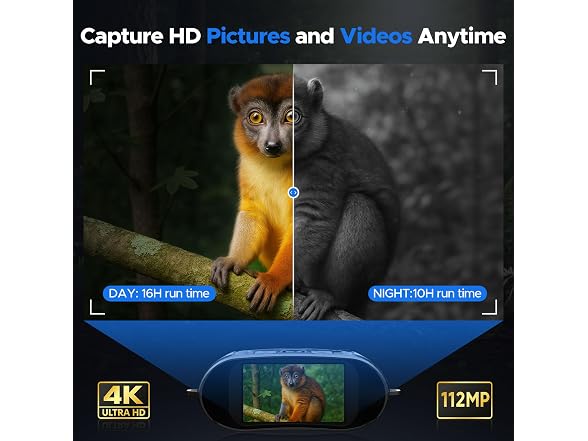 18x Zoom Full-Color 4K Night Vision Binoculars