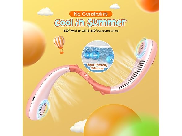 Kkdi Unicorn Kids Neck Fan