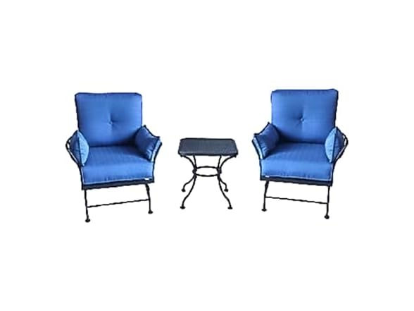Four Seasons Courtyard Uptown 3 Piece Bistro Patio Furniture Set