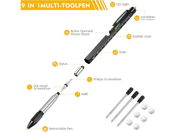 FNARMW 9 in 1 Multitool Pen Gifts