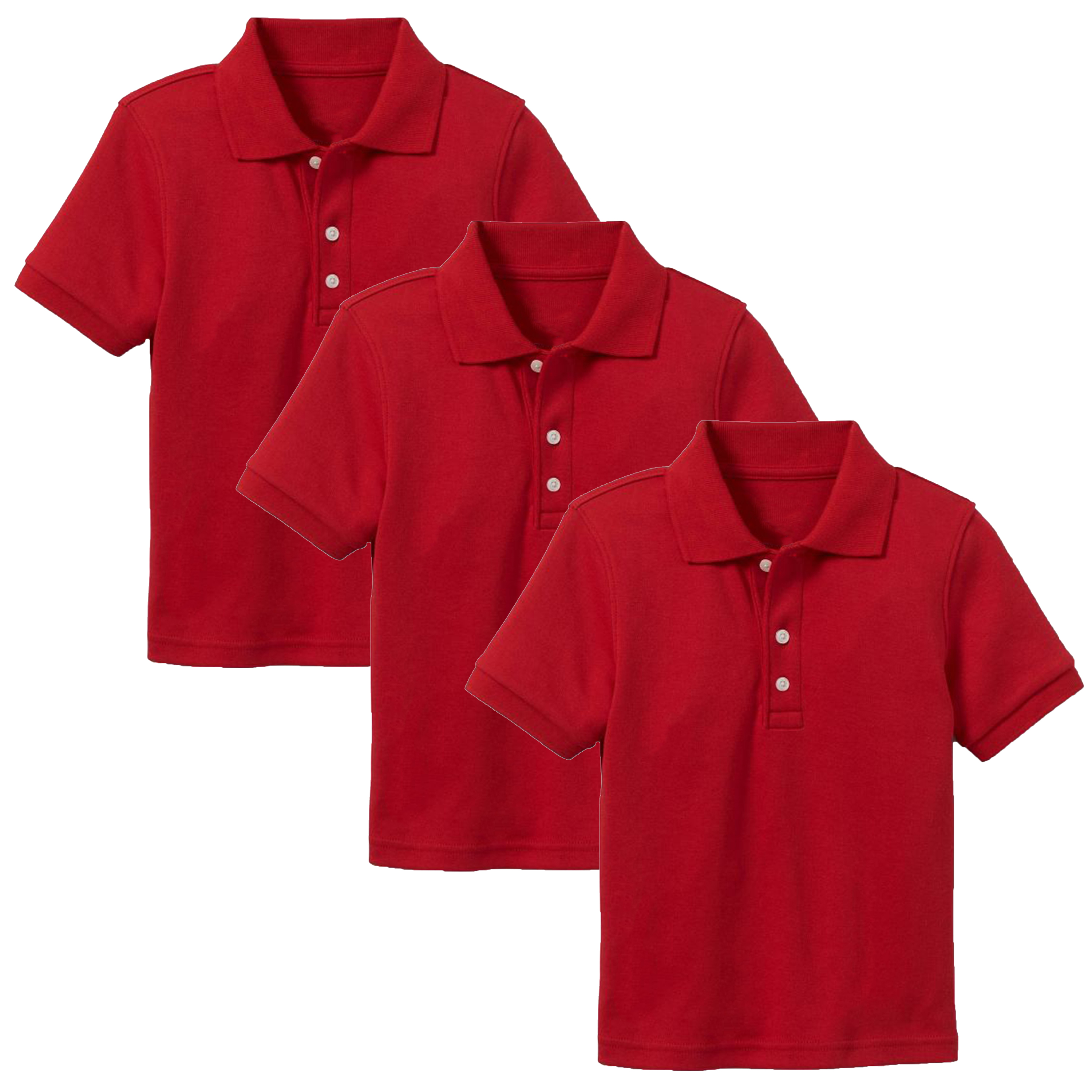Boys 3PK Short Sleeve Uniform Polo - Gallery 20