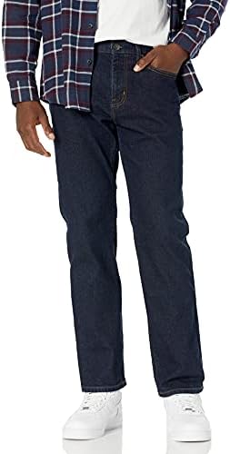 Amazon Essentials Men's Straight-Fit Stretch Jean, Rinsed, 38W x 30L