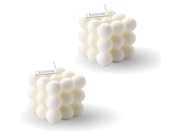 White Aesthetic Bubble Candle 10-Pack