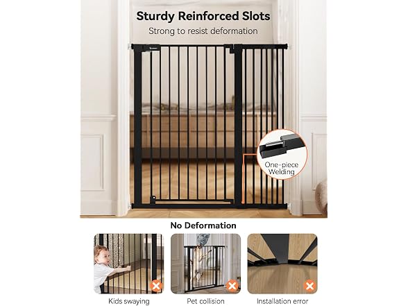 COMOMY 42" Tall x 43.3" Wide Baby Gate
