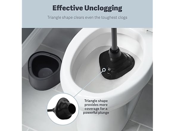 Casabella Max Force Toilet Plunger with Storage Caddy