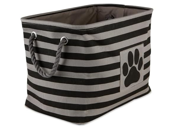 Bone Dry Pet Storage Striped Paw Patch Bin