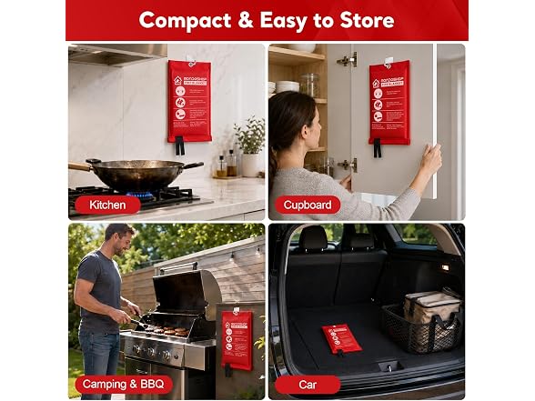 Mondoshop 4-Pack Emergency Fire Blanket