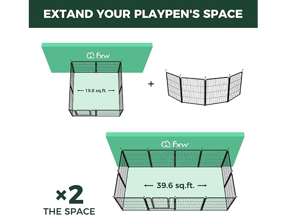FXW Rollick Dog Playpen, Indoor, Yard & RV Camping