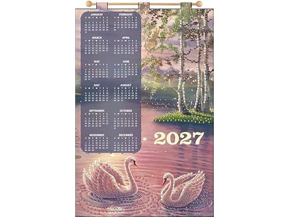 Design Works Crafts Swans 2027 Sequin Calendar Kit