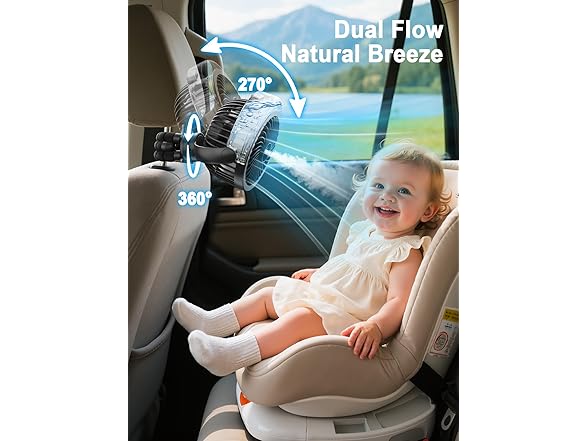 Wavmill Misting Stroller Fan