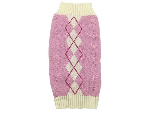 Alemon Argyle Knit Dog Sweater