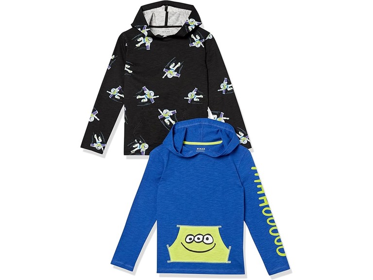 Amazon Essentials Disney Marvel Star Wars Toddler Boys Lightweight Hooded Long Sleeve Shirts