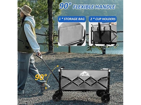 VOYSIGN Collapsible Wagon Cart 352LBS