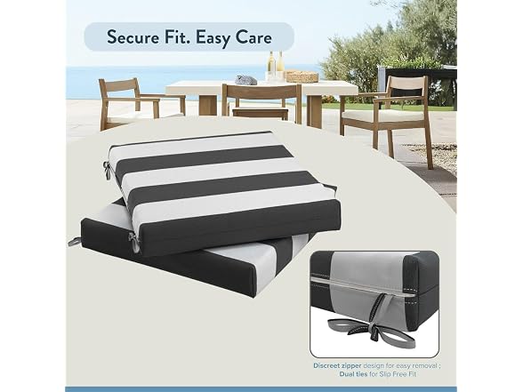 California Umbrella Chair Pad Set of 2, 18 x 18 Inch