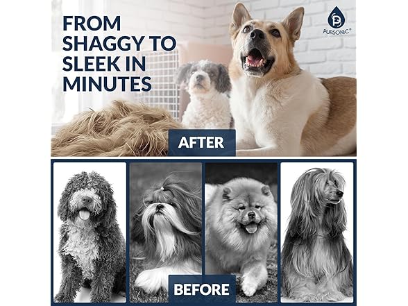 Pursonic Rechargeable Dog Clippers for Grooming