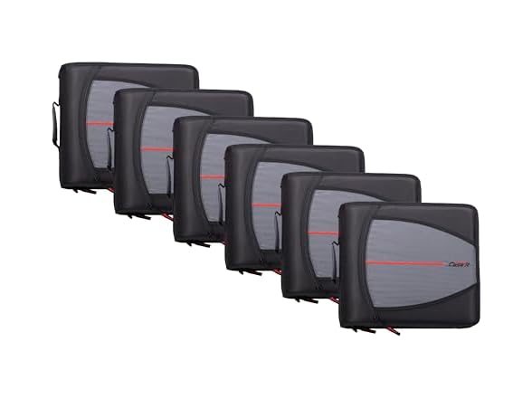 Case-it Mighty Zip Tab School Zipper Binder 6Pk