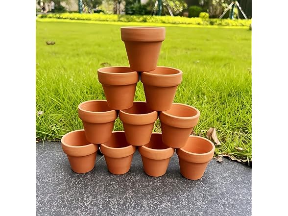 homeemoh GAR-58 10 Pack 2in Terracotta Pots Mini