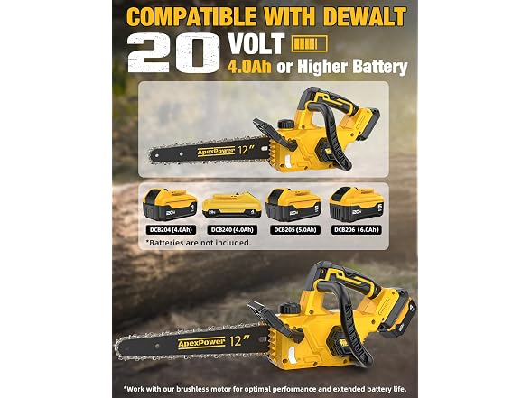 APEXPOWER 12" Brushless Electric Chainsaw