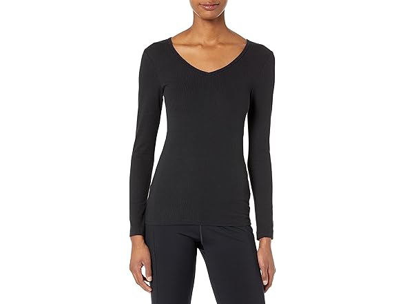 Amazon Essentials Women's V-Neck Knit Rib Shirts 2 Pk - Gallery 2