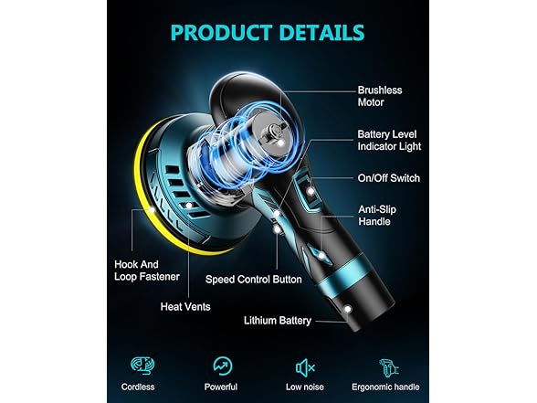 Cordless Car Buffer Polisher Kit