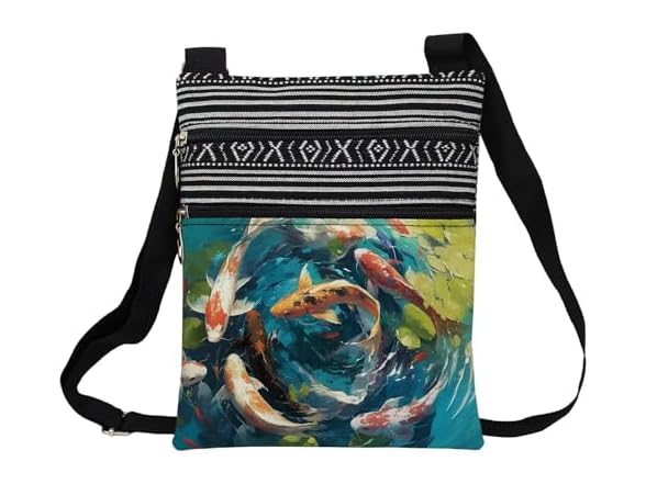 LiuenMgg Koi Fish Messenger Bag