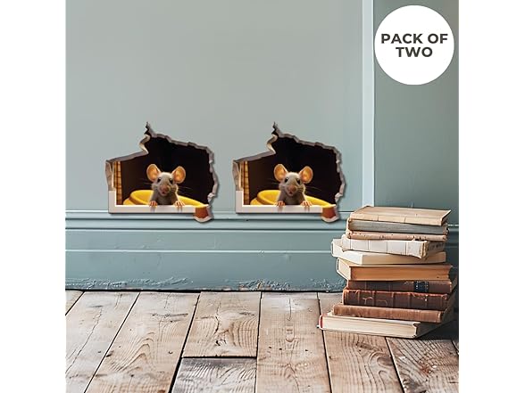 STIXORAMA 3D Mouse Hole Wall Sticker