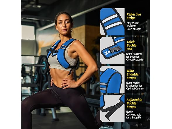 Zelus Light Blue Weighted Vest 10lb