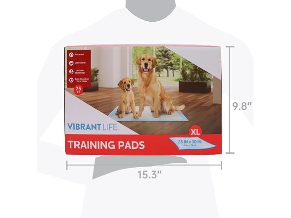 Vibrant Life XL Training Pads, 26" x 30", Sup