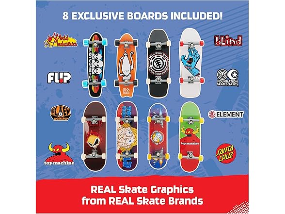 Tech Deck, 25th Anniversary 8-Pack Fingerboards