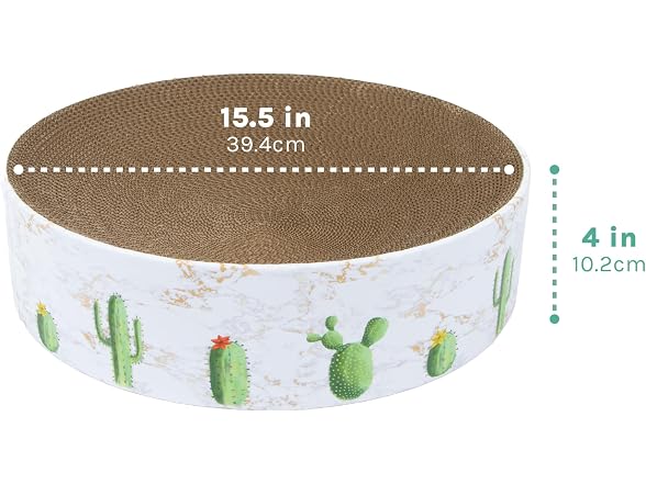 Kitty City Cactus Corrugate Scratcher Bed - Round Lounger