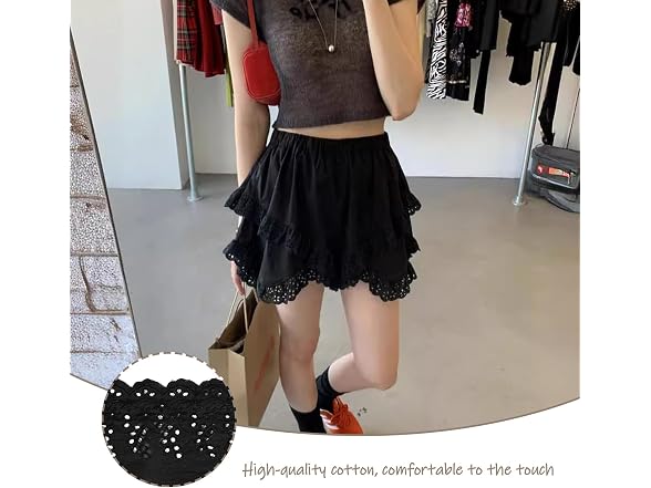 3Yards Eyelet Lace Trim, Black Cotton