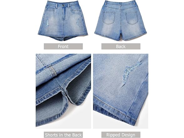 LOLILRSD Women's Denim Mini Skort
