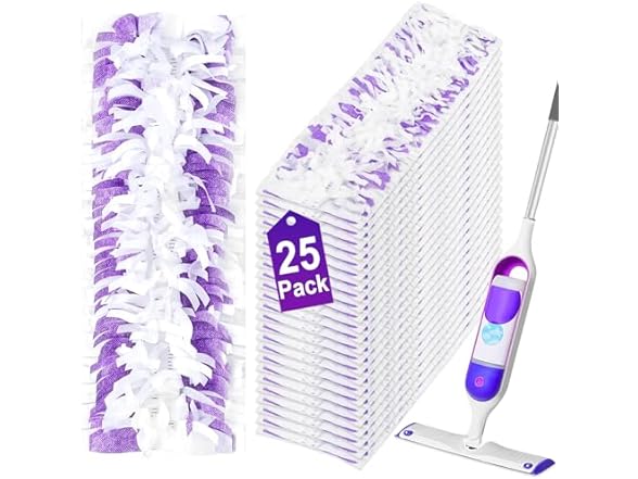 25 Pack Disposable Mopping Pads Refills