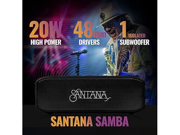 CARLOS SANTANA Samba 40W Bluetooth Speaker