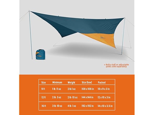 Kelty Noah's Tarp 9 Sun Shelter and Rainfly