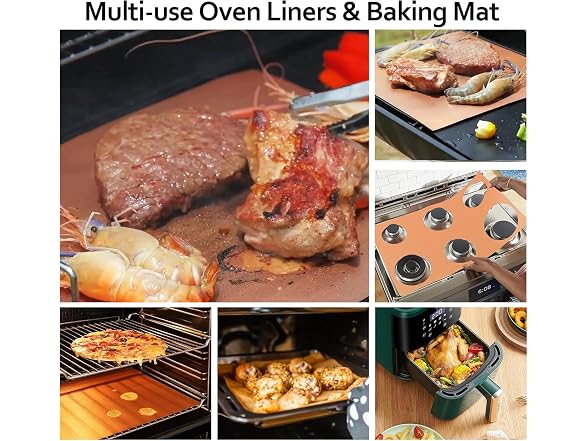 Demiwise XL Thickened Copper Oven Liners for Bottom of Oven | 3 CT