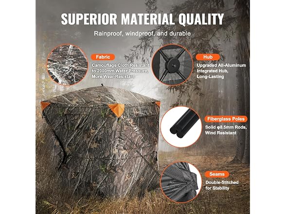 Hunting Blind, 270° Ground Blind, 1-2 Person Pop