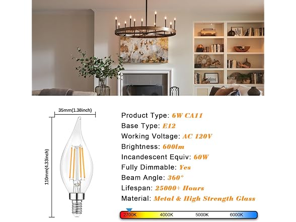 TOBUSA B0GV7F8RYH Dimmable E12 Candelabra LED Bulbs