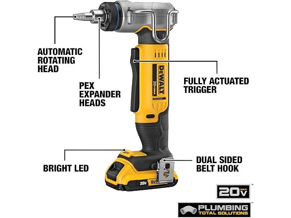 Dewalt DCE400D2 20V MAX* PEX Expander Tool Kit 1in.