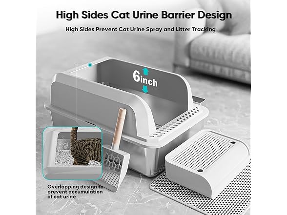 XL Stainless Steel Cat Litter Box