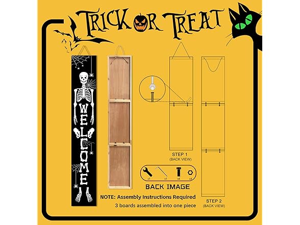 Halloween Porch Sign Welcome